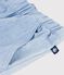 Bermuda short enfant en coton uni bleu