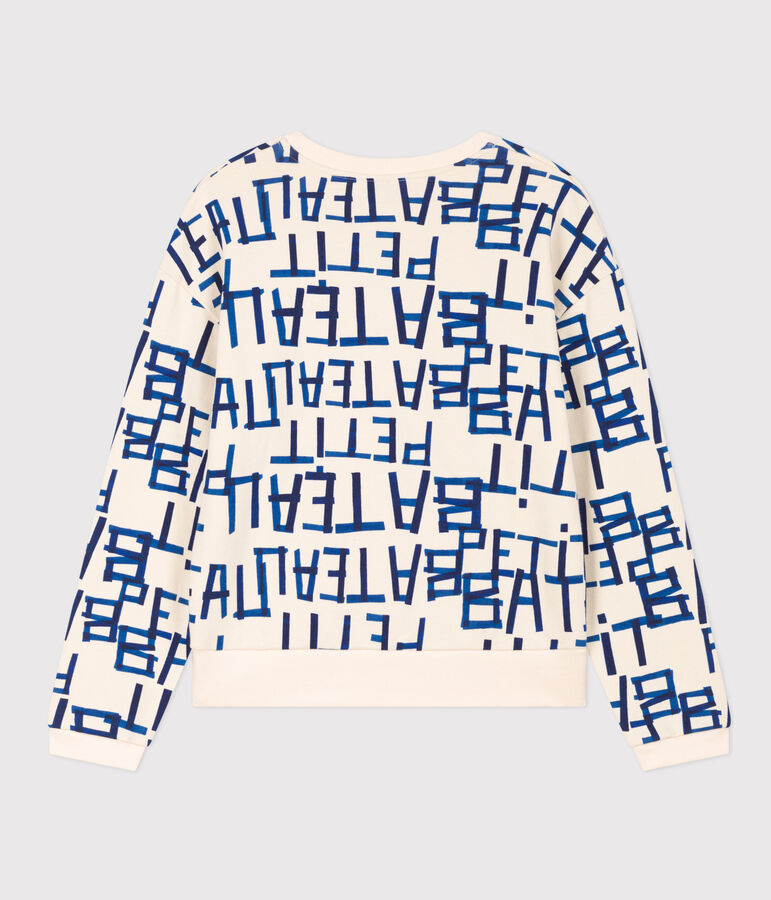 Sweatshirt en molleton Femme &eacute;cru/multicouleur