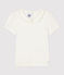 Katoenen meisjes t-shirt met korte mouwen wit MARSHMALLOW