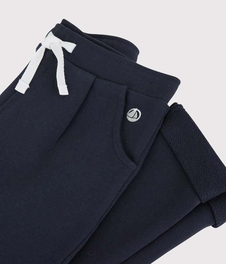 Molton meisjesjoggingbroek blauw