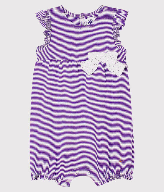 Combicourt bébé fille milleraies violet REAL/blanc MARSHMALLOW