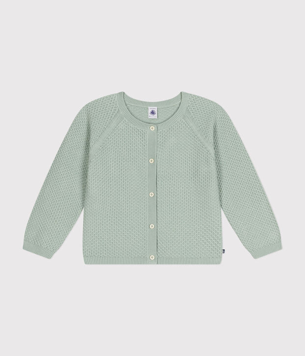 Cardigan voor meisjes in katoen groen