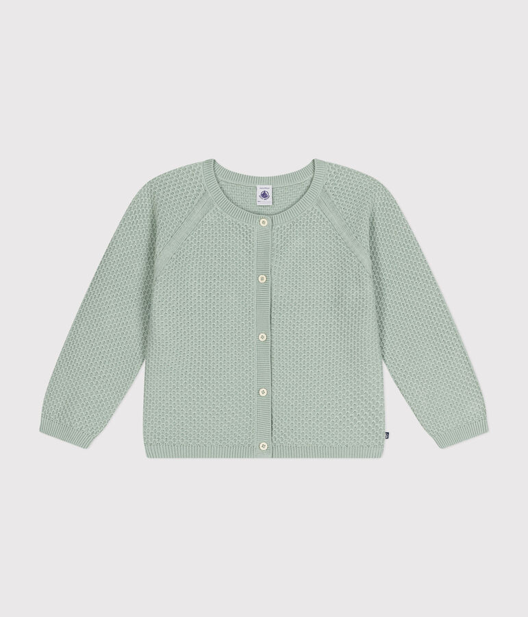 Cardigan en coton enfant fille vert