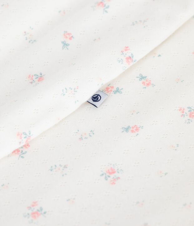 Gigoteuse b&eacute;b&eacute; en coton fleuri TOG 0.5 blanc/multicouleur