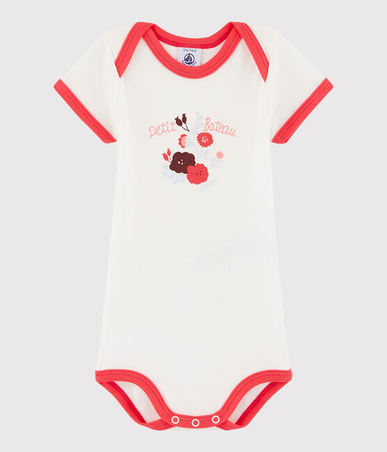 Body manches courtes bébé garçon blanc MARSHMALLOW