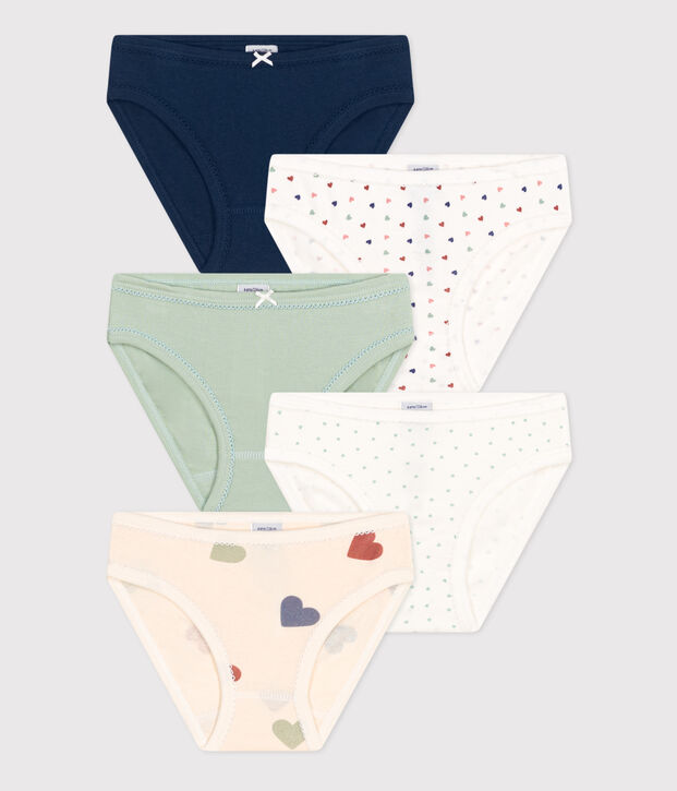 Set van 5 katoenen slipjes voor kinderen multicouleur