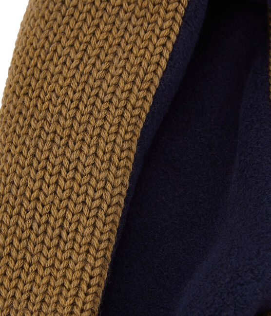 Snood enfant en tricot doublé marron BRINDILLE