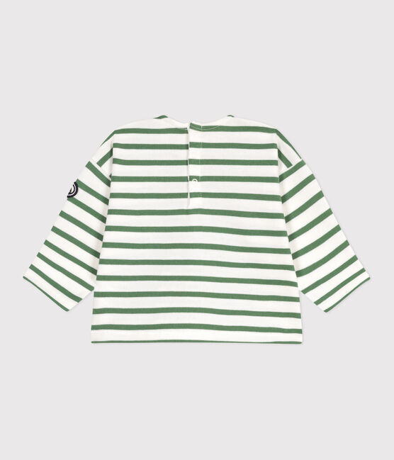 Baby matrozentopje van dik katoen groen MARSHMALLOW/ PALMERAIE