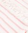 Tee-shirt manches courtes en coton enfant fille blanc MARSHMALLOW/rose MINOIS