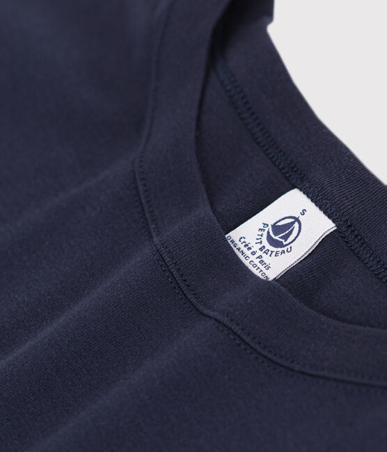 L'ICONIQUE, dames-T-shirt met ronde hals in katoen blauw SMOKING
