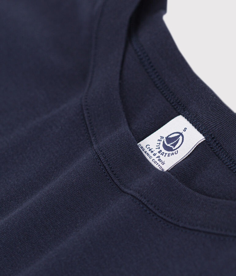 L'ICONIQUE, dames-T-shirt met ronde hals in katoen blauw