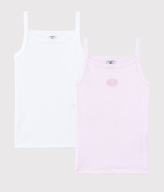 Lot de 2 chemises à bretelles petite fille en coton biologique variante 1