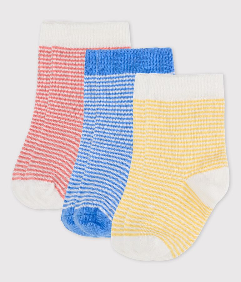 Lot de 3 paires de chaussettes b&eacute;b&eacute; multicouleur