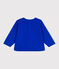 Effen katoenen babysweater blauw PERSE