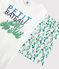 Pyjacourt cactus petit garçon en coton et lin blanc MARSHMALLOW/blanc MULTICO