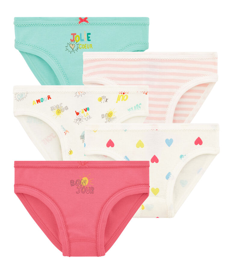 Lot de 5 culottes petite fille multicouleur
