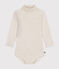 Body manches longues col roulé en coton bébé beige MONTELIMAR CHINE