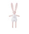 Doudou lapin imprimé rose VIENNE/blanc MULTICO