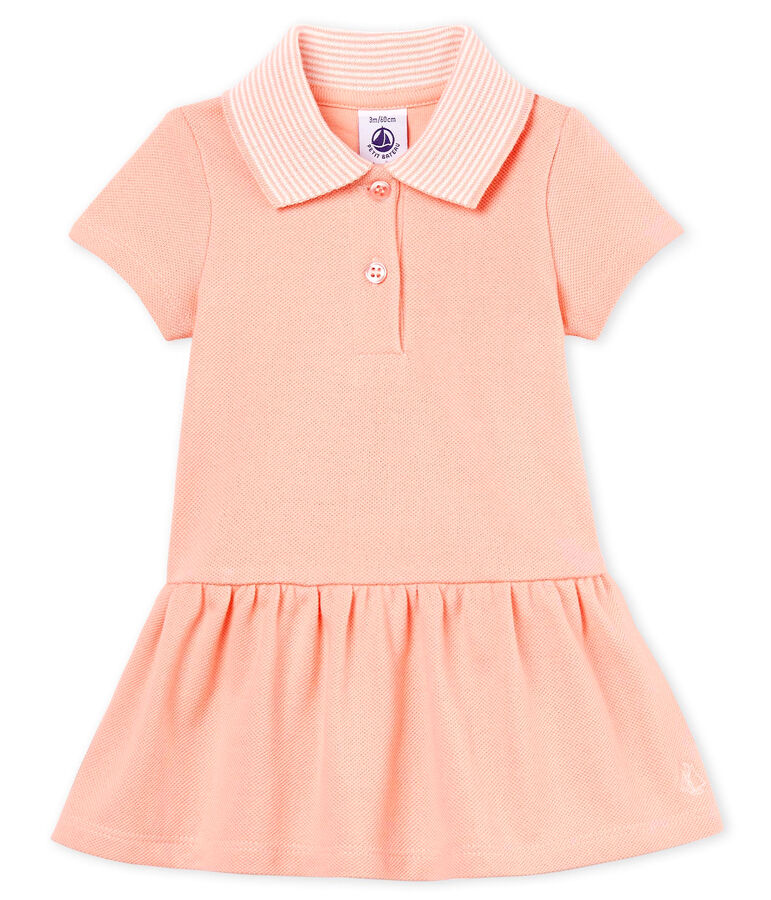 Robe body manches courtes b&eacute;b&eacute; fille rose