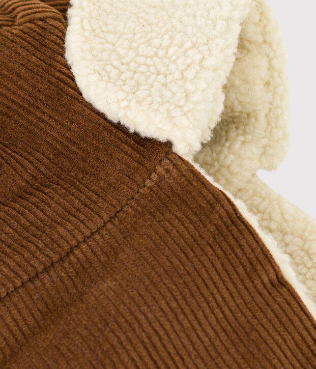 Chapka in velours voor jongens-meisjes bruin