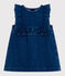 Jurk zonder mouwen in denim voor baby's blauw DENIM MOYEN