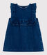 Jurk zonder mouwen in denim voor baby's
