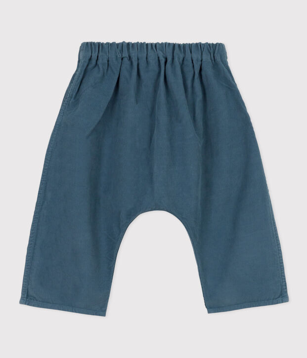 Pantalon b&eacute;b&eacute; en velours c&ocirc;tel&eacute; bleu