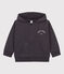 Sweatshirt petit Boat met rits en kap voor jongens grijs DUMBO