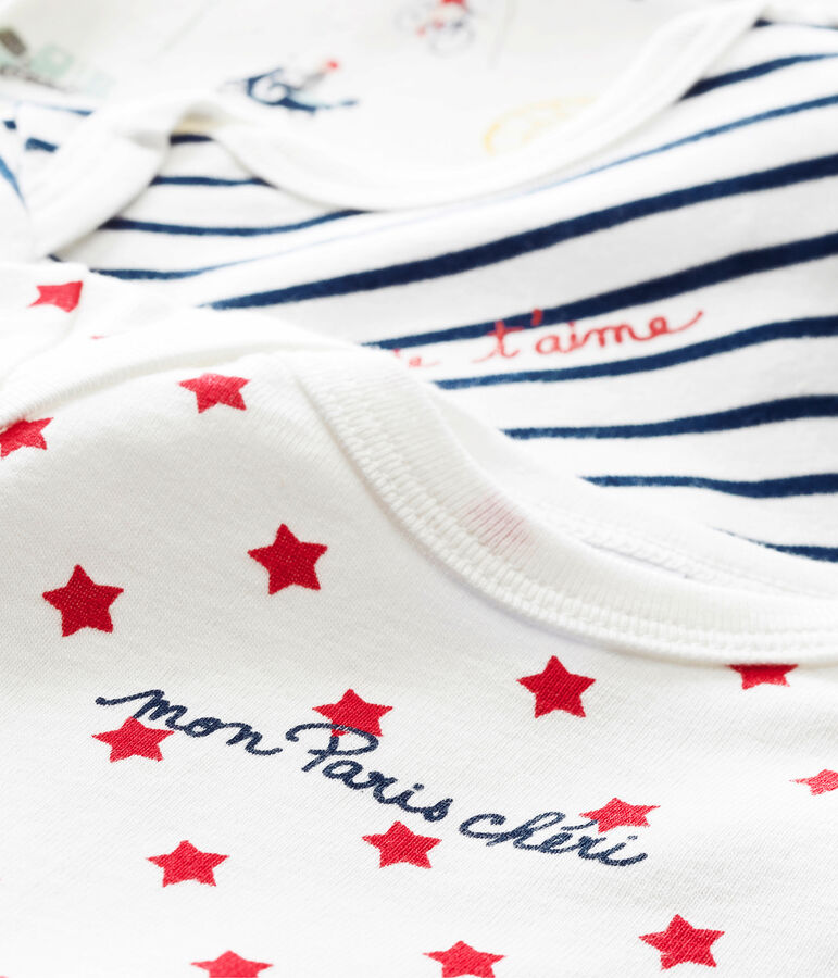 3 rompertjes met korte mouwen variante 1