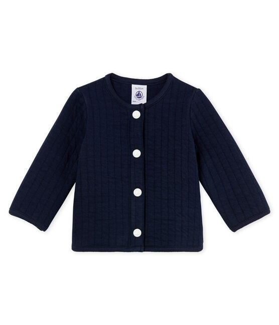 Cardigan en tubique matelassé bébé fille bleu SMOKING