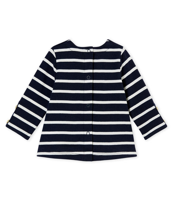 Blouse bébé fille rayure marinière bleu SMOKING/blanc MARSHMALLOW