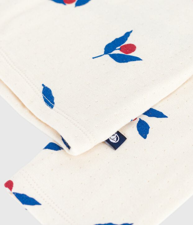 Katoenen T-shirt met lange mouwen en print voor kinderen ecru/multicouleur