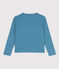 Cardigan en coton enfant fille bleu LAVIS