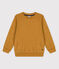 Sweatshirt in bouclébadstof voor jongens geel ISTRE