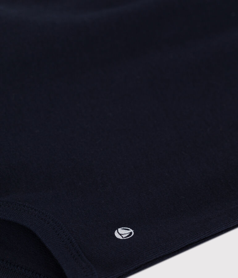 Body b&eacute;b&eacute; col polo en coton uni bleu/bleu