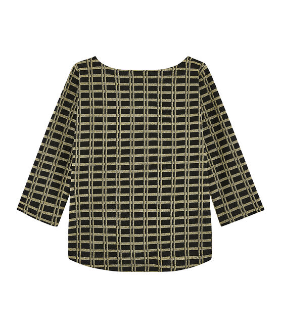 Marinièretrui met ruitjes vrouwen zwart NOIR/geel OR