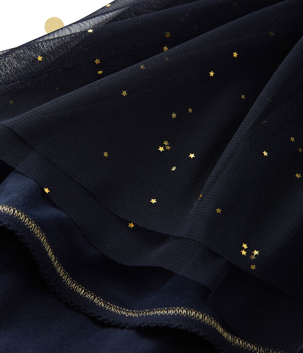 Robe fille manches longues effet 2 en 1 Petit bateau x Marie-Agn&egrave;s Gillot bleu/blanc