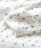 Combisac à fleurs bébé en coton biologique blanc MARSHMALLOW/blanc MULTICO