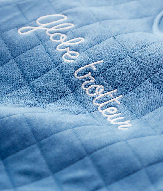 Gewatteerd bio sweatshirt baby. blauw POLOCHON