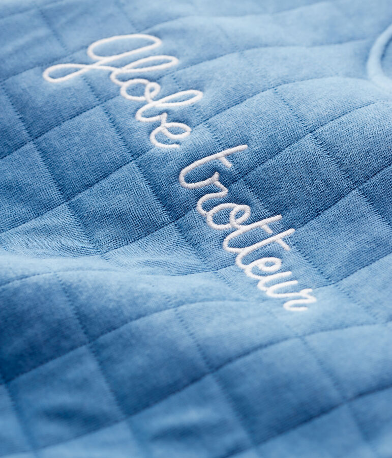 Gewatteerd bio sweatshirt baby. blauw