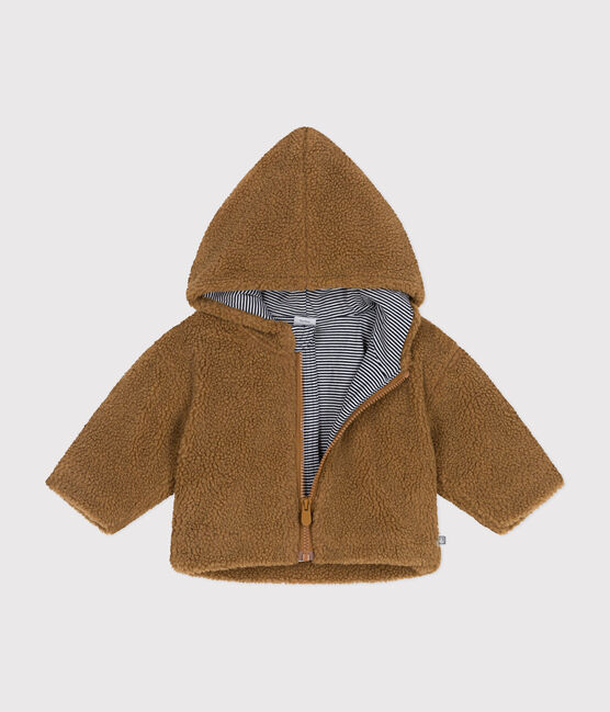 Veste à capuche en sherpa bébé marron BRINDILLE