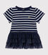 Robe rayure marinière et tulle bébé fille