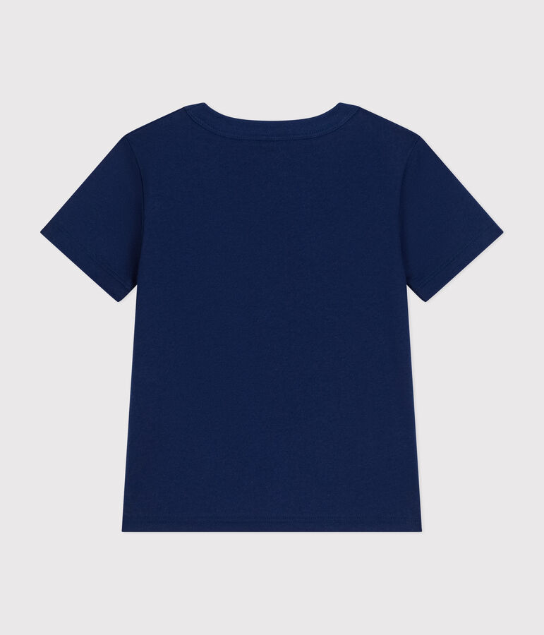 Tee-shirt manches courtes en jersey fin enfant gar&ccedil;on bleu