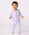 Fluwelen babypyjama met hartjesprint wit SQUAW/ MARSHMALLOW