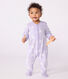 Fluwelen babypyjama met hartjesprint