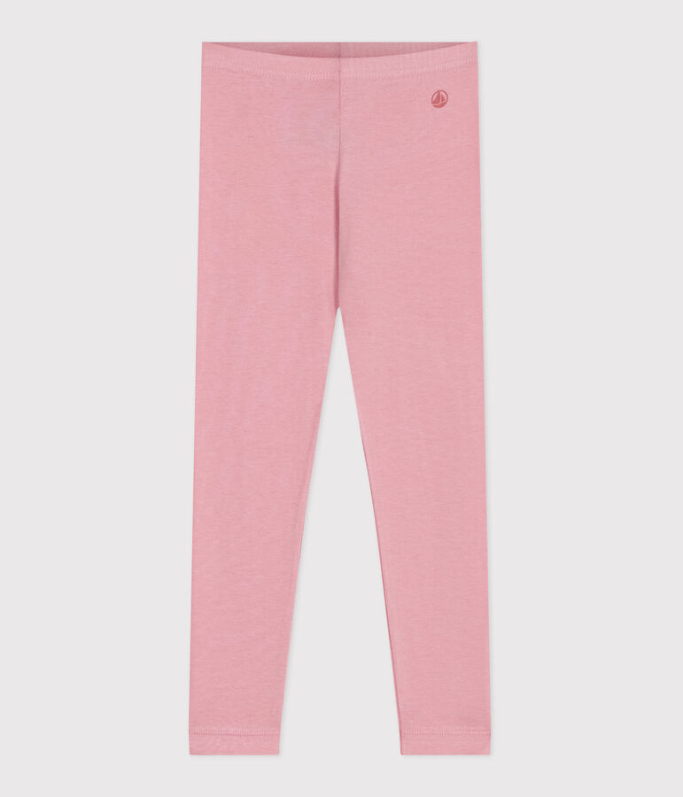 Legging enfant en coton uni rose