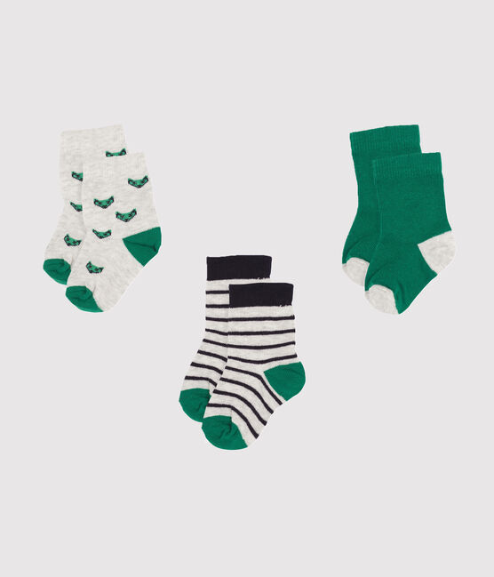 Lot de 3 paires de chaussettes bébé garçon gris BELUGA CHINE