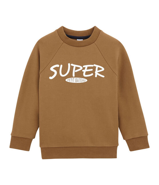 Sweat shirt enfant garçon marron BRINDILLE