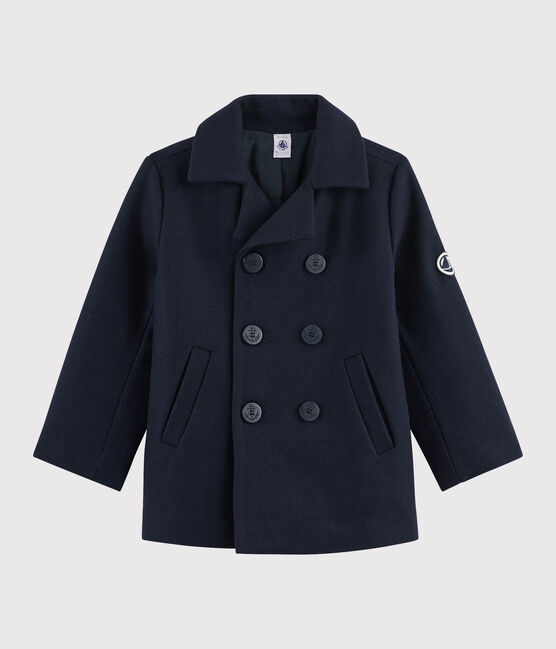 Jongens caban van wollen stof blauw SMOKING