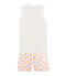 Pyjacourt fille en côte rose FLEUR/blanc MULTICO